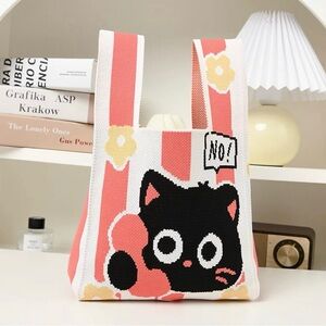 Mini tote style knit bag